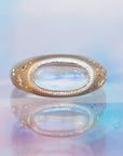 GR417 | E/W Moval Moonstone Galileo Ring