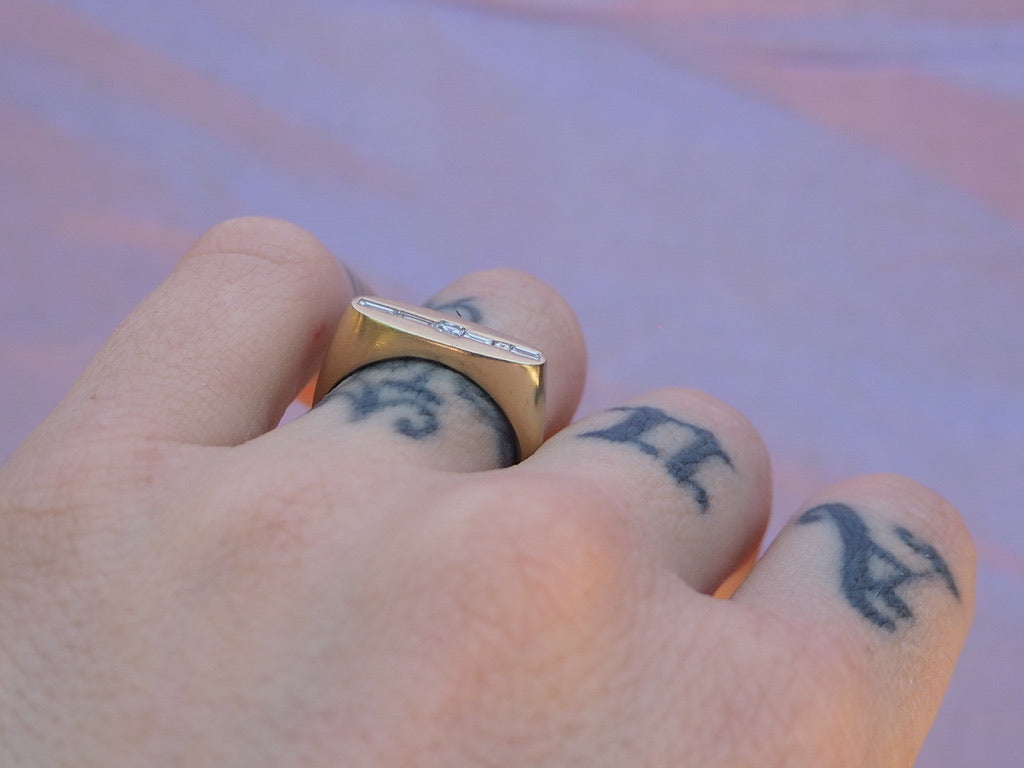 Tetris Oval Signet | Size 7.5