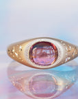 GR410 | 8x6mm Pink Tourmaline Galileo Ring