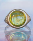 GR405 | 11mm Lime Green Tourmaline Galileo Ring