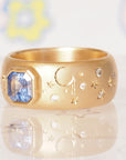 HD 104 | Blue Sapphire 9mm Celestial Band