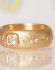 HD 105 | Asscher Cut Diamond Celestial Band
