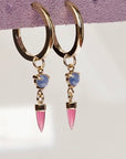 HD 113 | Unicorn Dangle PAIR | Pink Tourmaline | Star Sapphire