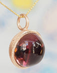 GP426 | 13mm Magenta Tourmaline Galileo Pendant | 14K Rose