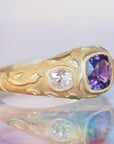 GR421 | Trio Bombe Ring- Purple Sapphire