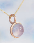 GP413 | 8mm Chalcedony Galileo Pendant | 14K Rose