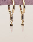 HD 143 | Unicorn Dangle PAIR | Opal | Diamond Baguette