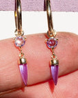 HD 118 | Unicorn Dangle PAIR | Iolite | Rosecut Tanzanite
