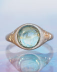 GR406 | 9mm Light Green Tourmaline Galileo Ring