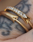GR419 | Pave Snake Ouroboros Ring