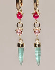 HD 122 | Unicorn Dangle PAIR | Emerald | Ruby | Pink Sapphire