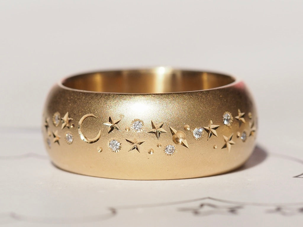 9mm Half Round Celestial Band