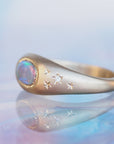 GR416 | 6x8mm Australian Opal Galileo Ring