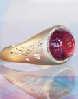 GR409 | 10x12mm Magenta Tourmaline Galileo Ring