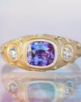 GR421 | Trio Bombe Ring- Purple Sapphire