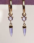 HD 118 | Unicorn Dangle PAIR | Iolite | Rosecut Tanzanite