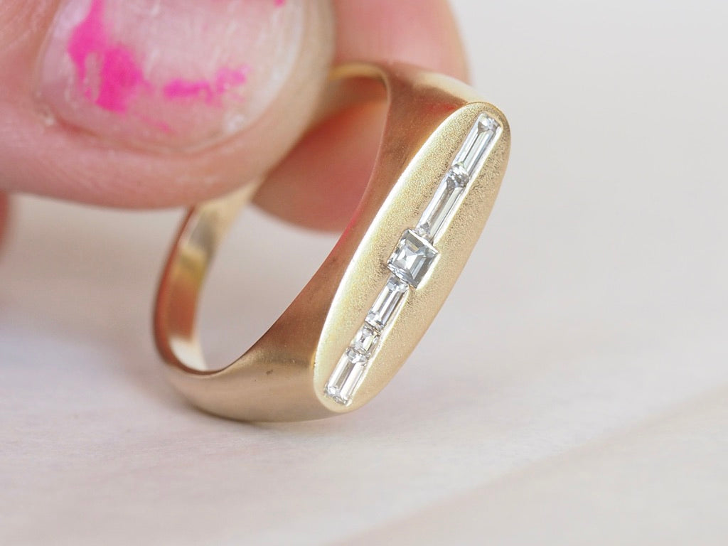 Tetris Oval Signet | Size 7.5