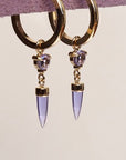 HD 118 | Unicorn Dangle PAIR | Iolite | Rosecut Tanzanite