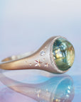 GR406 | 9mm Light Green Tourmaline Galileo Ring