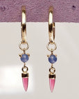 HD 113 | Unicorn Dangle PAIR | Pink Tourmaline | Star Sapphire