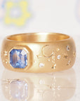 HD 104 | Blue Sapphire 9mm Celestial Band