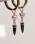 HD 112 | Unicorn Dangle PAIR | Onyx | Rosecut Diamond