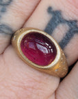 GR409 | 10x12mm Magenta Tourmaline Galileo Ring