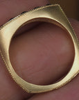 SS210 | Marquis Signet Ring | Salt & Pepper Rosecut Diamond | size 7.75