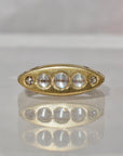 SS212 | Marquis Signet Ring | Moonstone & Diamond | size 7
