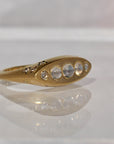SS212 | Marquis Signet Ring | Moonstone & Diamond | size 7