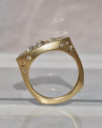 SS212 | Marquis Signet Ring | Moonstone & Diamond | size 7