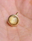 SS223 | 10mm Rutilated Quartz Galileo Pendant