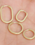 Oval Clicker Hoop Huggie