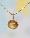 SS223 | 10mm Rutilated Quartz Galileo Pendant