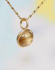 SS223 | 10mm Rutilated Quartz Galileo Pendant