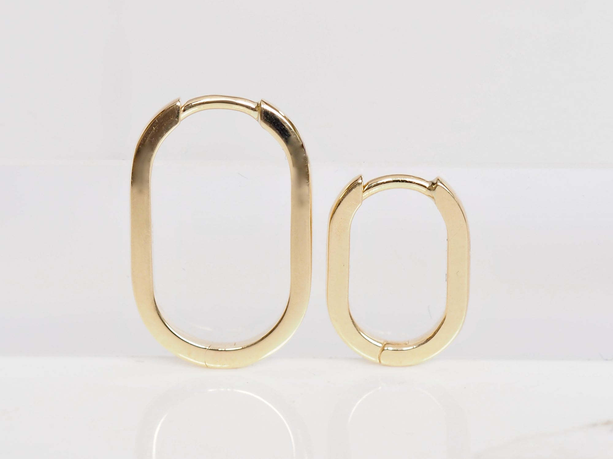 Oval Clicker Hoop Huggie