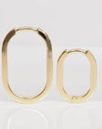 Oval Clicker Hoop Huggie
