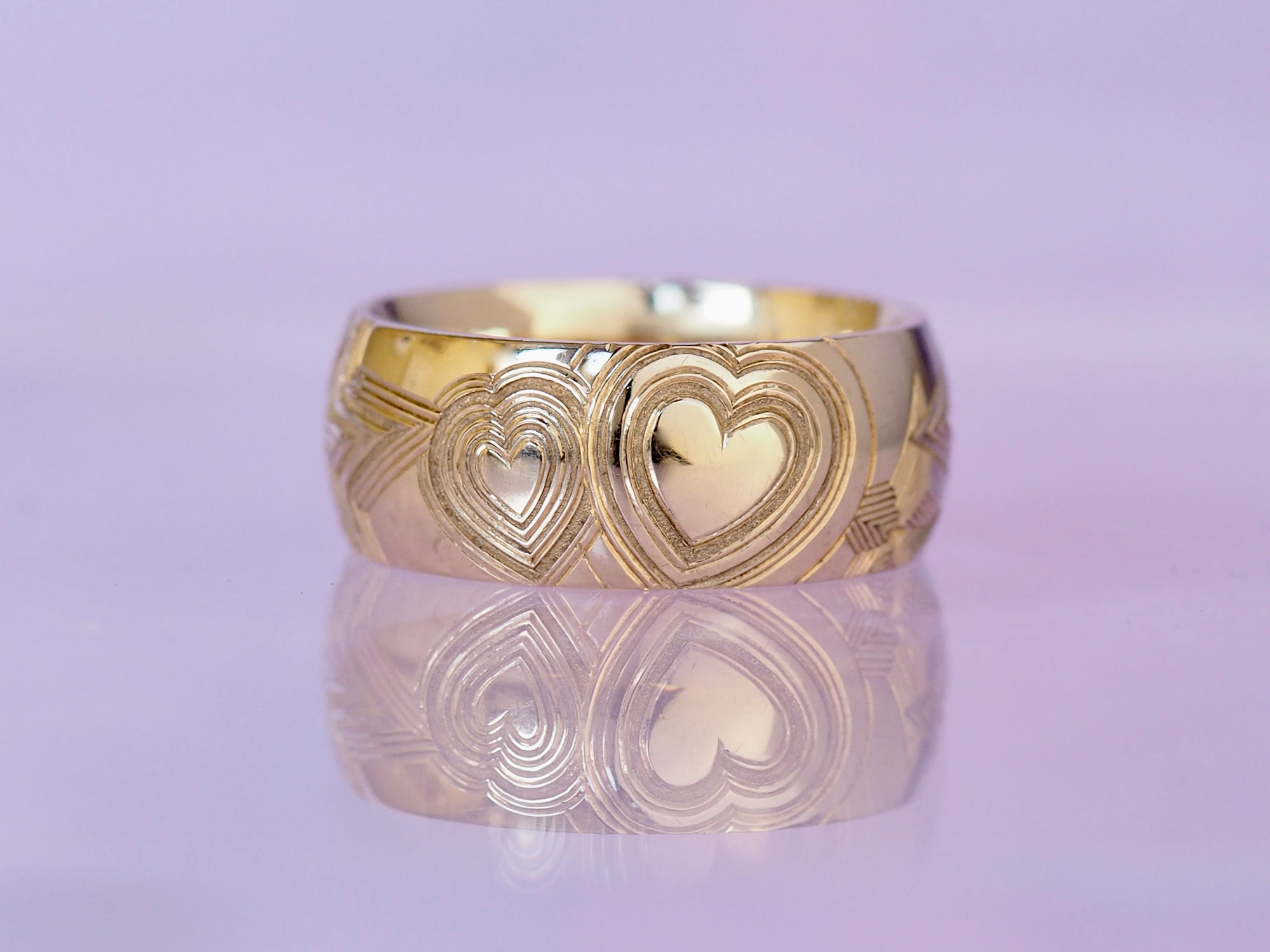SS224 | Heart Band | blue sapphire | size 8.5