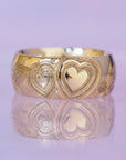 SS224 | Heart Band | blue sapphire | size 8.5