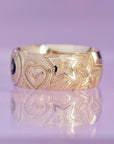 SS224 | Heart Band | blue sapphire | size 8.5