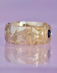SS224 | Heart Band | blue sapphire | size 8.5