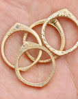 Celestial Wave | Engraved Slice Ring