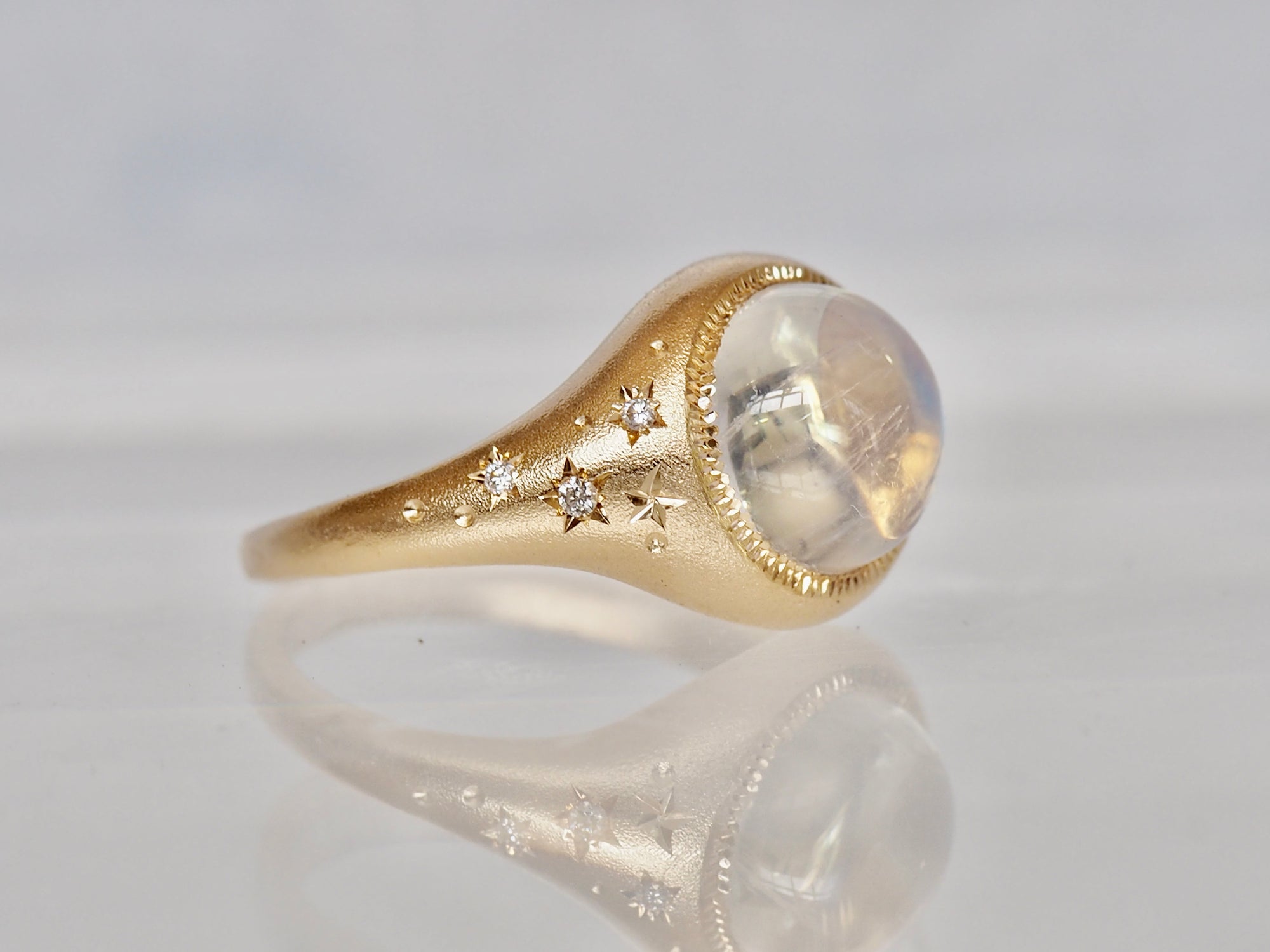 9mm Moonstone Galileo Ring