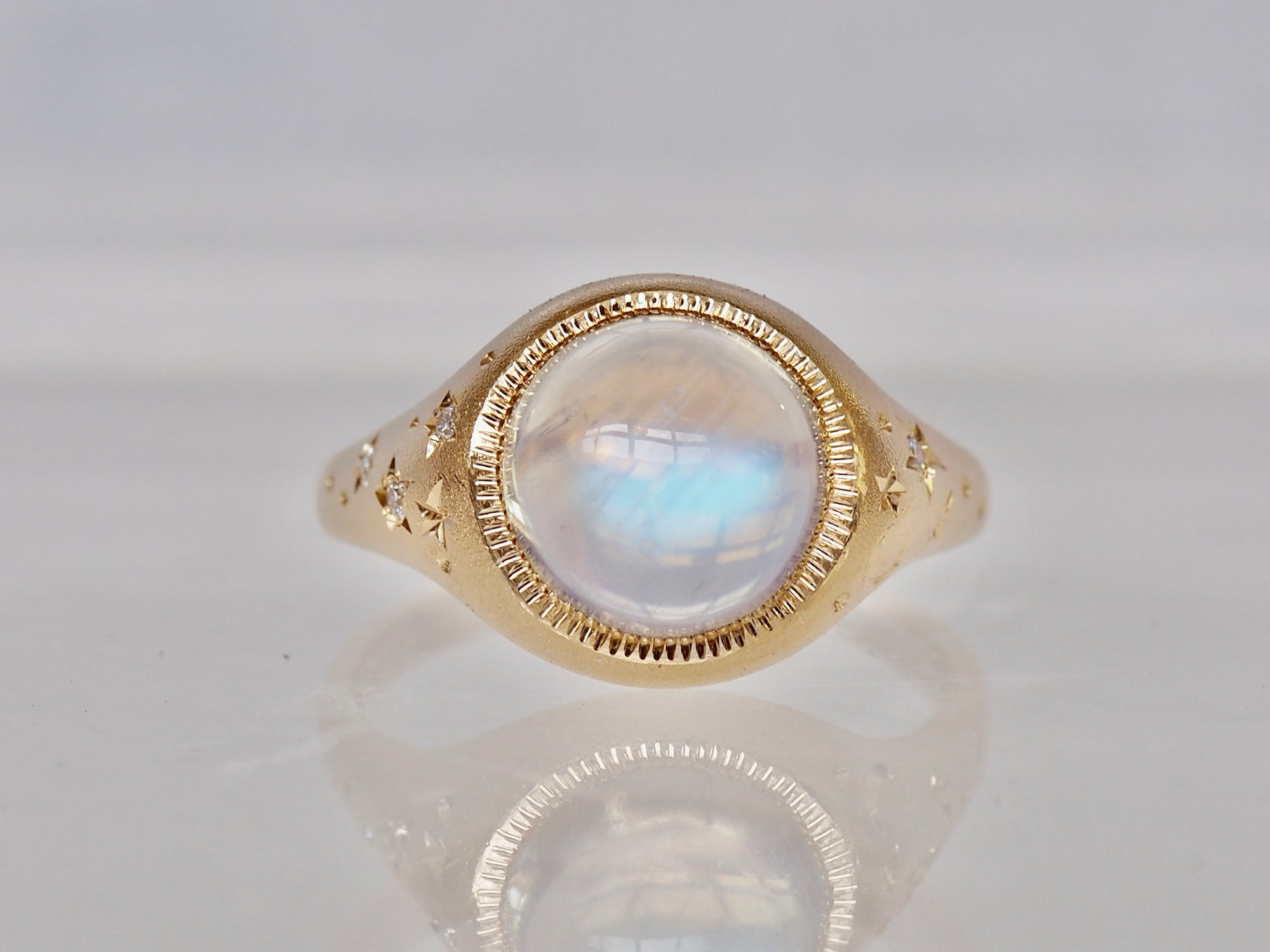 9mm Moonstone Galileo Ring