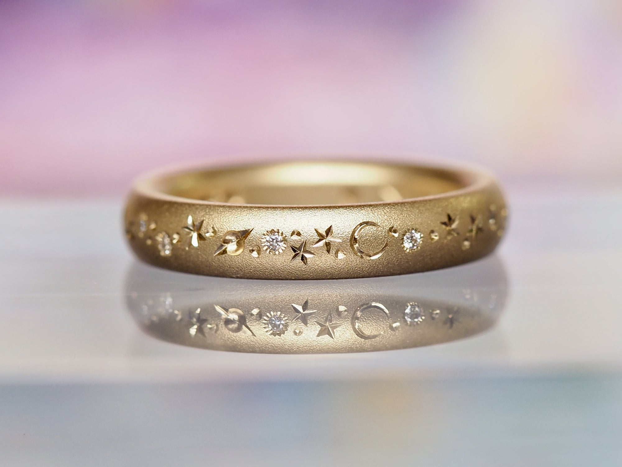 4mm Half Round Celestial Band