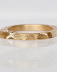 Celestial Wave | Engraved Slice Ring