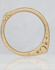 Celestial Wave | Engraved Slice Ring