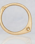 Celestial Wave | Engraved Slice Ring