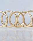 Celestial Wave | Engraved Slice Ring