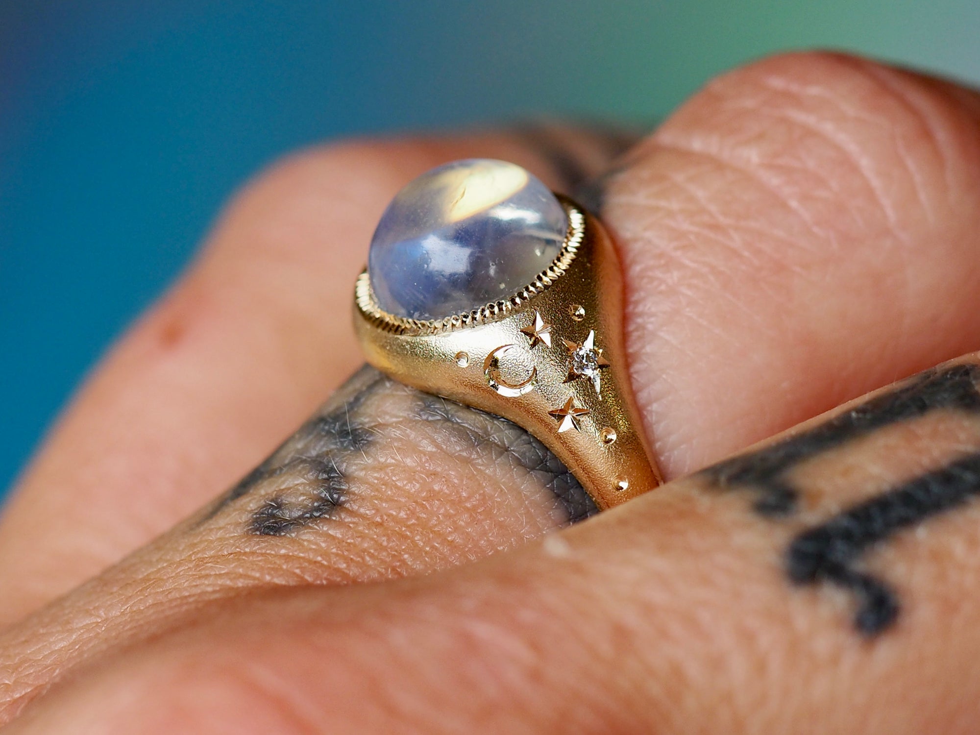 9mm Moonstone Galileo Ring